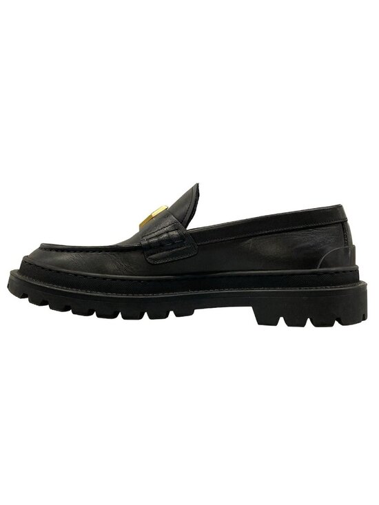 Dior Loafers 40 CD Diamond Leather Black Gold main image 6